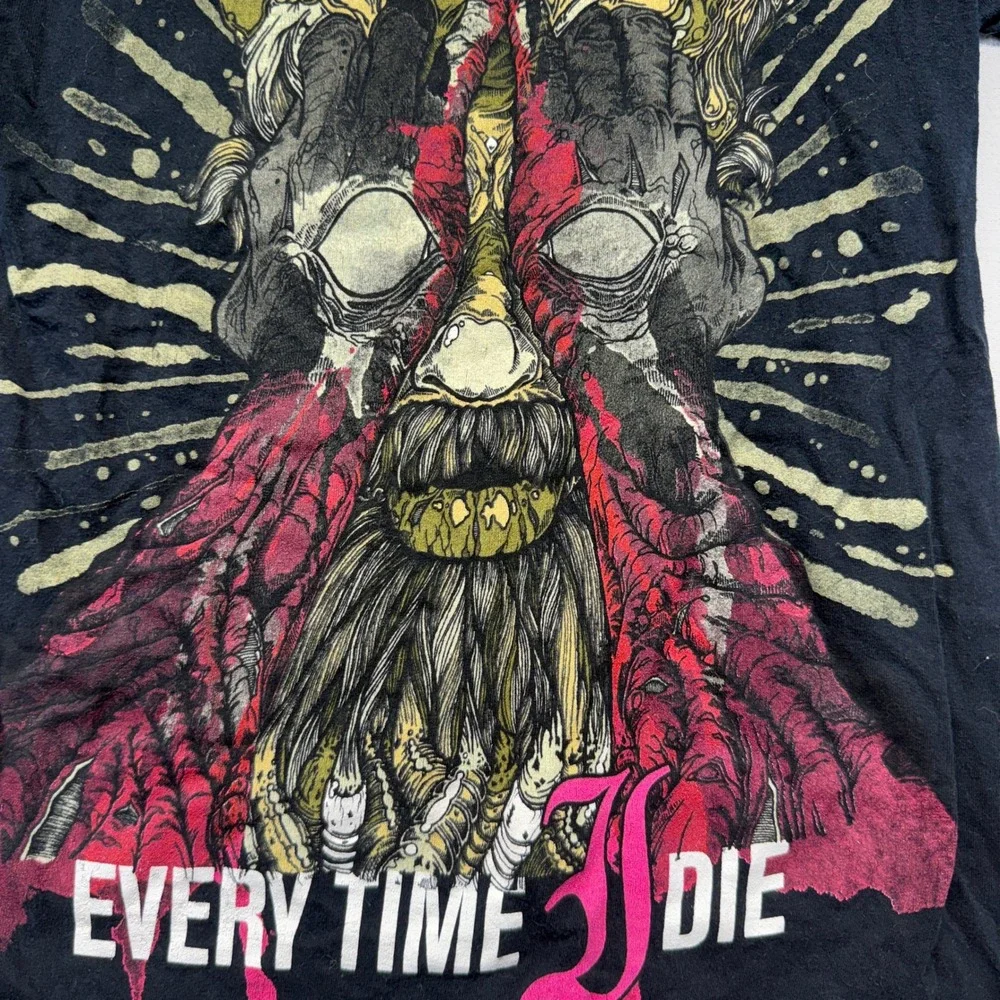 Every Time I Die Band Shirt Kids XS Black Cotton Metalcore Rock Graphic Tee